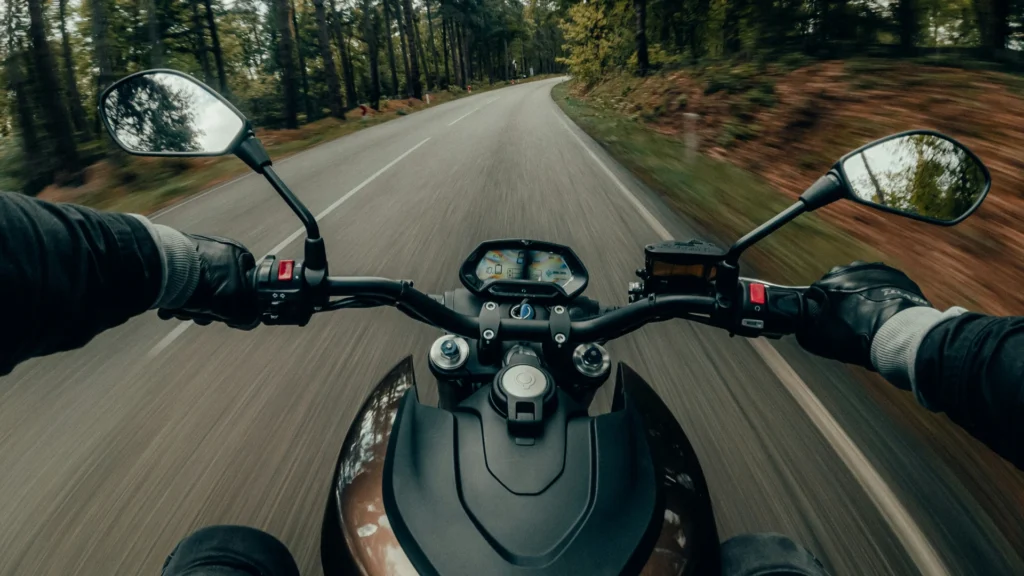 Motorcycle on a Florida road or scenic highway