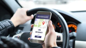 Uber and Lyft rideshare vehicles operating in Sarasota, Florida